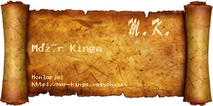 Már Kinga névjegykártya